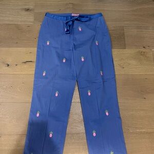 Lilypod Blue Capris Pants with Pineapple Print